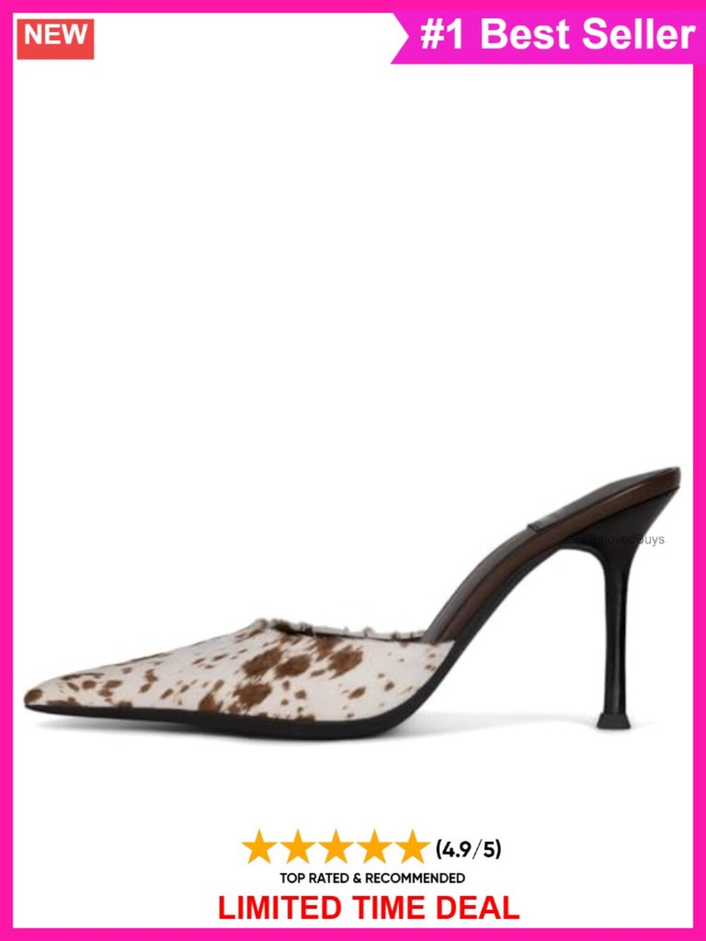 Faux Fur Pointed Toe Stiletto Heeled Sandals Slip On Party Heels